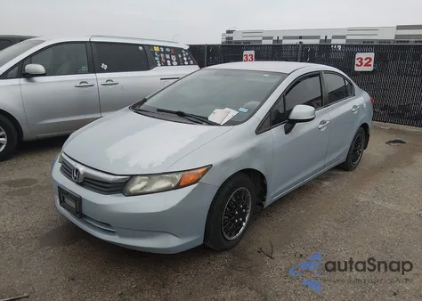 2012 Honda Civic Sdn Lx из США, поврежденный, VIN 2HGFB2F53CH591316